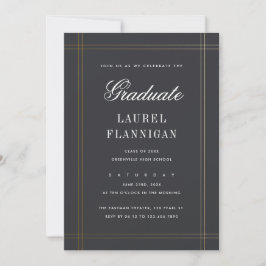Invitación Graduación simple clásica elegante formal