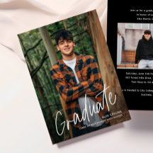 Graduación simple de fotografía moderna escrita a