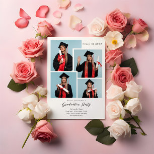 Invitación Graduación simple de fotos Minimalistas