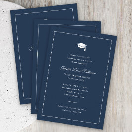 Invitación Graduación simple de tipografía