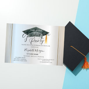Invitación Graduación simple del tapón de graduación del marc