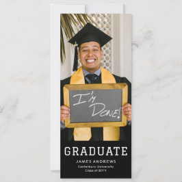 Invitación Graduación simple Fiesta de grado moderno y elegan