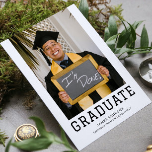 Invitación Graduación simple Fiesta de grado moderno y elegan