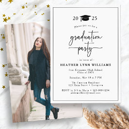 Invitación Graduación Simple y Elegante