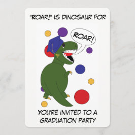 Invitación Graduación Tyrannosaurus Rex Personalizado Persona