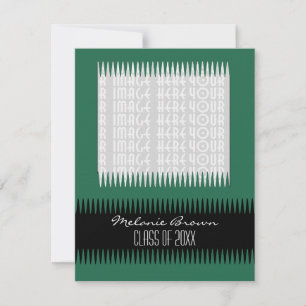 Invitación Graduación verde oscuro