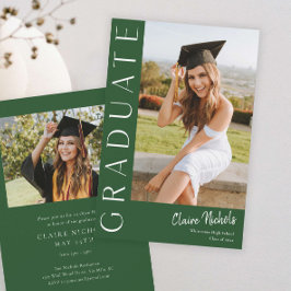 Invitación Graduación vertical de fotos moderna