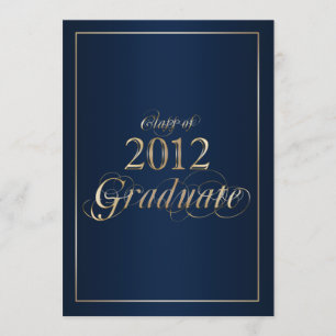 Invitación graduada con clase de la marina de