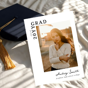 Invitación Graduada en guión moderno 2 Fotografía de graduaci