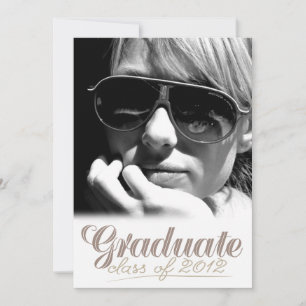Invitación Graduado 2012 Invitado blanco moderno