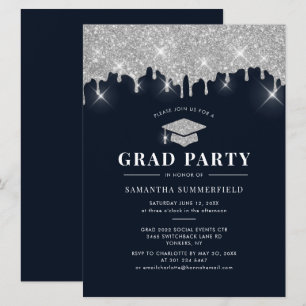 Invitación Graduado 2022 Fiesta de Graduación de Brillo de Pl