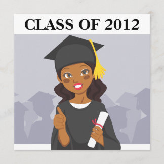 Invitación Graduado afroamericano