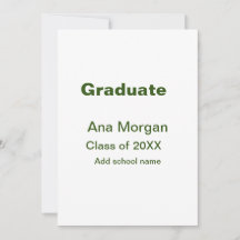 Graduado agregar nombre clase de nombre de escuela