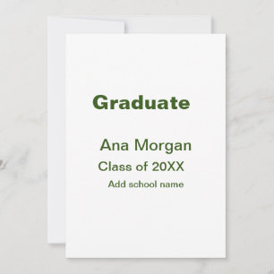 Invitación Graduado agregar nombre escuela nombre promoción 2