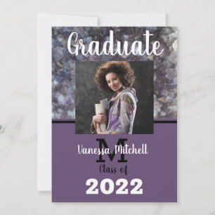Invitación Graduado Ametista Púrpura