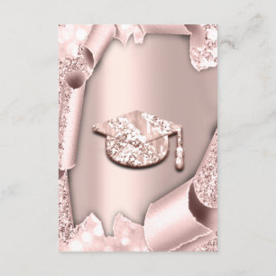 Invitación Graduado CAP Bachelorette CHICA Rosa Rosado 3D