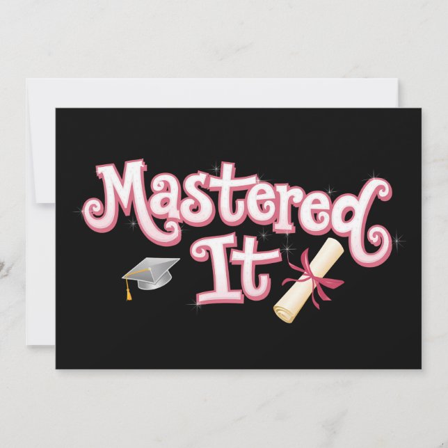 Invitación Graduado con Maestría Graduado con Maestría (Anverso)