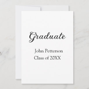 Invitación Graduado de 20XX graduación mínima simple