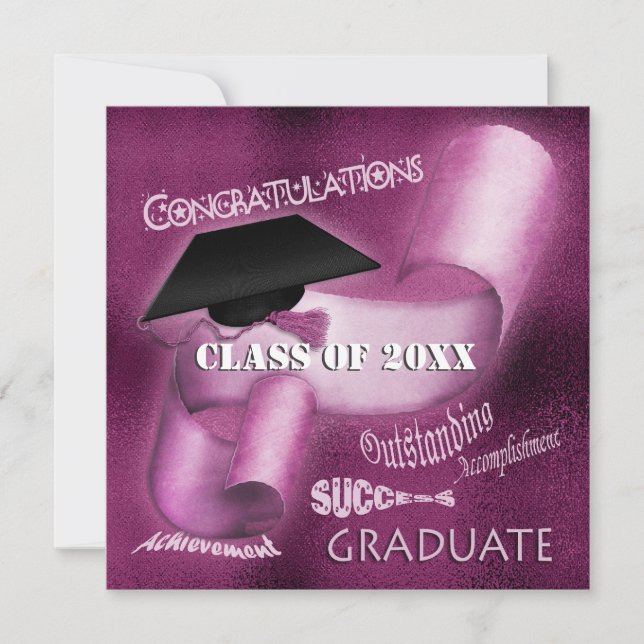 Invitación Graduado de clase elegante (Anverso)