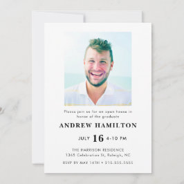 Invitación Graduado de escritura moderna Guay de dos graduaci