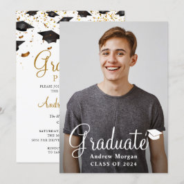 Invitación Graduado de fotografía de graduado de posgrado con