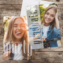 Invitación Graduado de fotografía moderna simple tipografía d