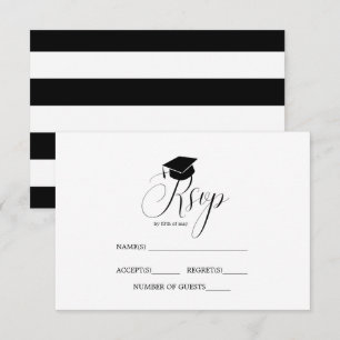 Invitación Graduado de Graduación de Cabo Tipografía RSVP