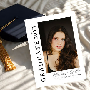 Invitación Graduado de guión moderno 2 Graduación de foto