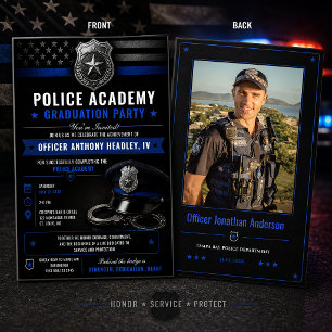 Invitación Graduado de la Academia de Policía Línea Azul Delg