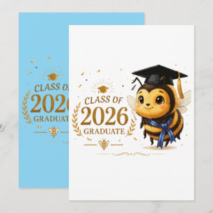 Invitación Graduado de la clase de 2026 Abeja Linda.