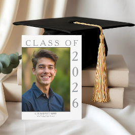 Invitación Graduado de la Clase de 2026 Foto Personalizada Cl