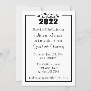 Invitación Graduado de la Facultad de Medicina 2022 Invitació