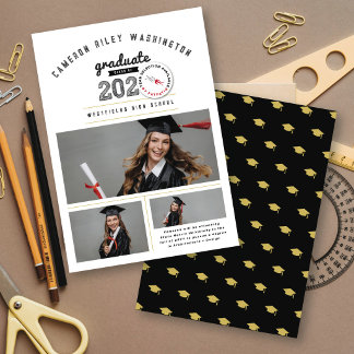 Invitación Graduado de la promoción 2026 Boceto 3 Foto Gradua
