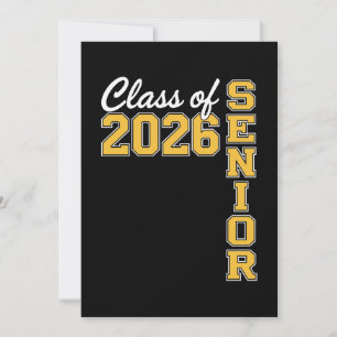 Invitación Graduado de la promoción de 2026 Senior Amarillo G
