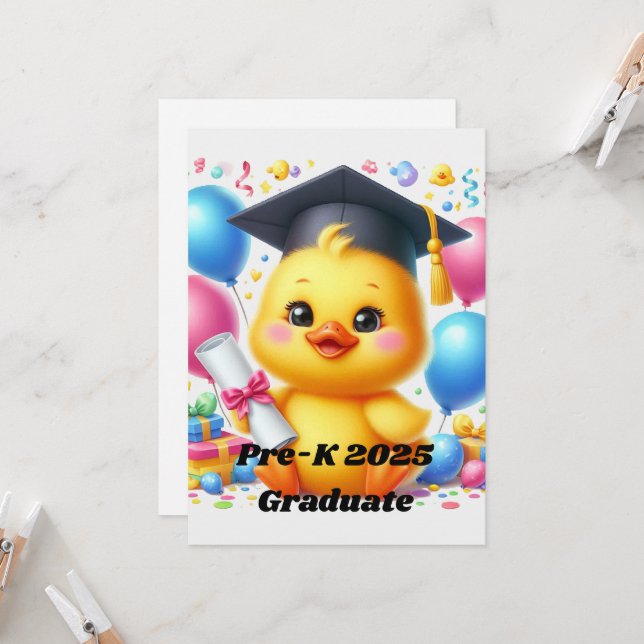 Invitación Graduado de Pre-K 2025 (Anverso/Reverso In Situ)