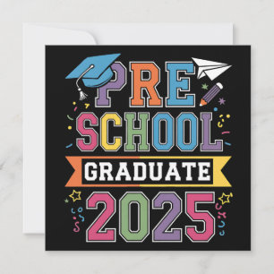 Invitación Graduado de Preescolar 2025 Graduación Escuela Pre