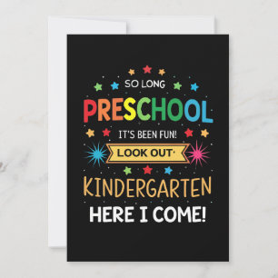 Invitación Graduado de preescolar por mucho tiempo