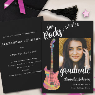 Invitación Graduado divertido foto Fiesta de graduados de esc