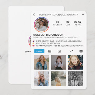 Invitación Graduado Fiesta de Grado de Medios Sociales en Ins