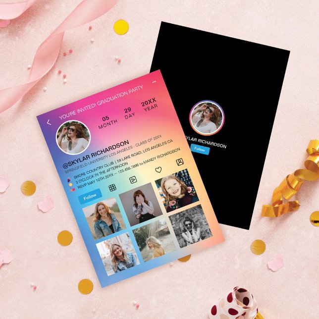 Invitación Graduado Fiesta de Grado de Medios Sociales en Ins (Subido por el creador)