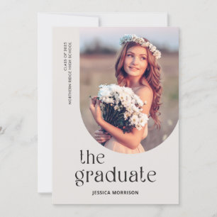 Invitación Graduado Gris Fiesta de Graduación de Fotografía d