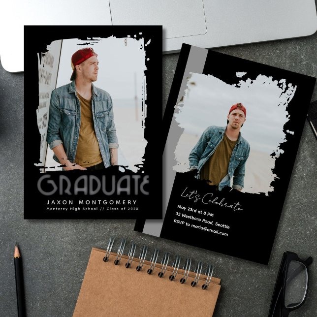 Invitación Graduado Grunge (Subido por el creador)
