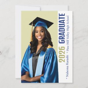 Invitación Graduado personalizado afroamericano 2026