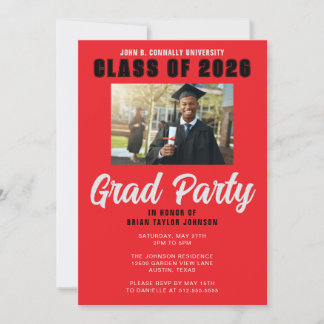 Invitación Graduado Personalizado Moderno
