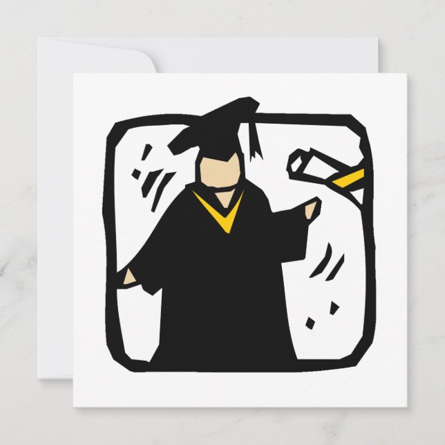 Invitación Graduado Recibiendo Diploma (Anverso)