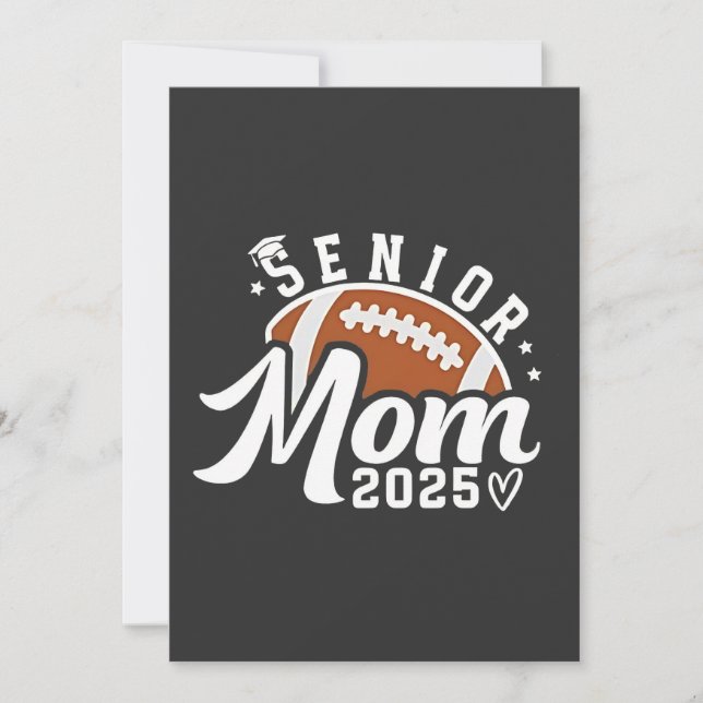 Invitación Graduado Superior de Fantasy Football Mom 2025 (Anverso)