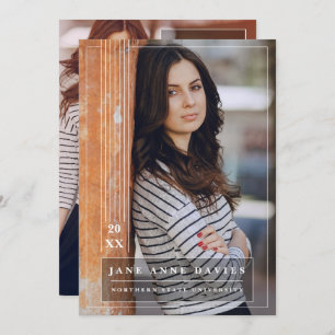 Invitación Graduado universitario, anuncios de graduación