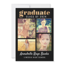 Graduate Gold Class de Collage Black 2024