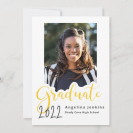 Invitación Graduate Yellow Photo 2022