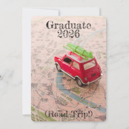 Invitación Graduation 2026 Announcement Road Trip Invitation